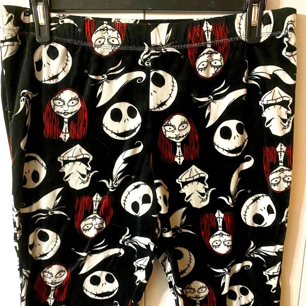 Disney Velour Joggers, Pajama, Pants, Nightmare Before Christmas, Sz L​​, PJ - Picture 6 of 8